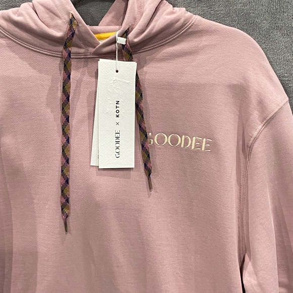 Goodee x Kotn The Goodee Hoodie Sweatshirt Pullover Dusty Rose Mens Size M NWT - Picture 3 of 11